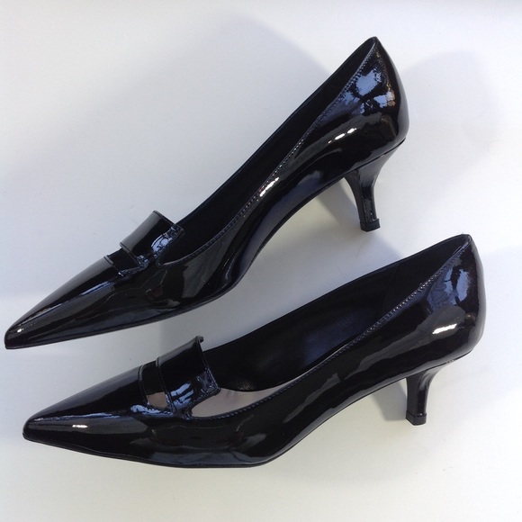 New DELMAN classic black patent pumps 5.5 - Picture 2 of 6