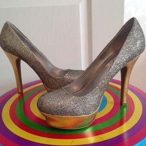 NWOT Silver & Gold Metallic Stillettos