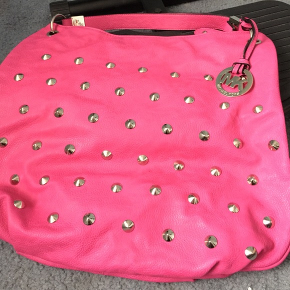 Pink Studded Michael Kors Bag.