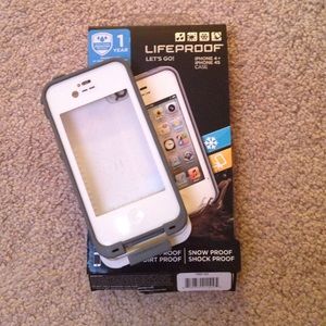WHITE/GRAY IPHONE 4S LIFEPROOF