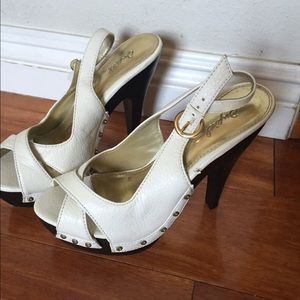 Cute white heels