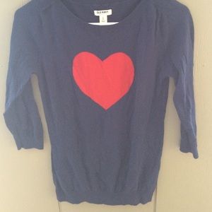 3/4 length heart sweater