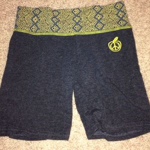 grey cotton biker length shorts