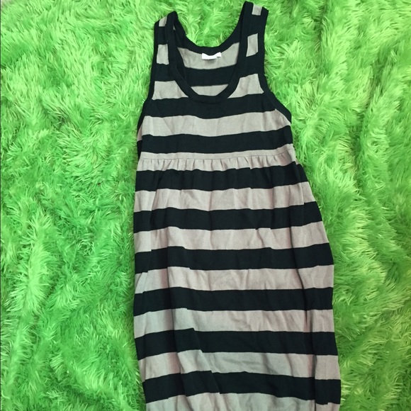 Tan and brown striped dress Xhilaration