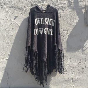 WILDFOX LOVE SICK COWGIRL PONCHO HOODIE
