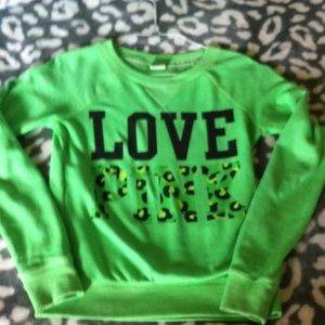 VS PINK Green Pullover Sweater