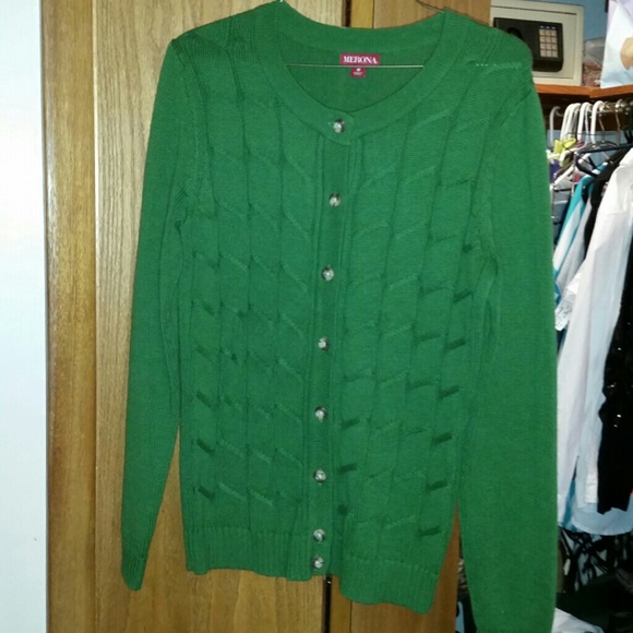 Green cardigan