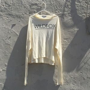 WILDFOX LONG SLEEVE SIMPLE LOGO BEIGE