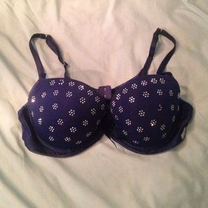 Dark Blue Embellished Aerie Bra