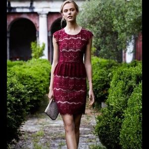 ANTHROPOLOGIE MAEVE ELSA PEPLUM DRESS