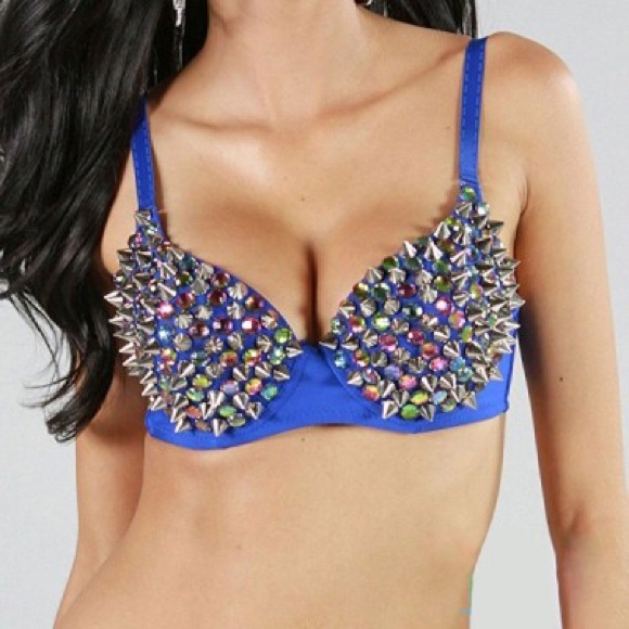 Spiked/stoned rave bra