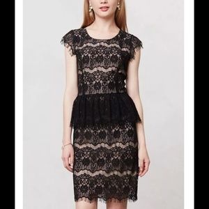 ANTHROPOLOGIE MAEVE ELSA PEPLUM DRESS