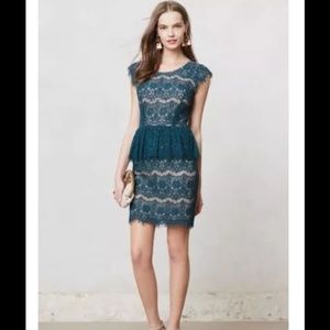 ANTHROPOLOGIE MAEVE ELSA PEPLUM DRESS