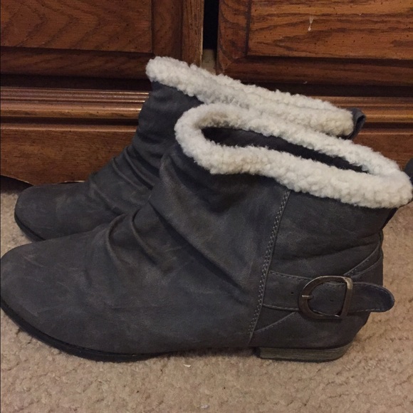 Grey ankle boots...