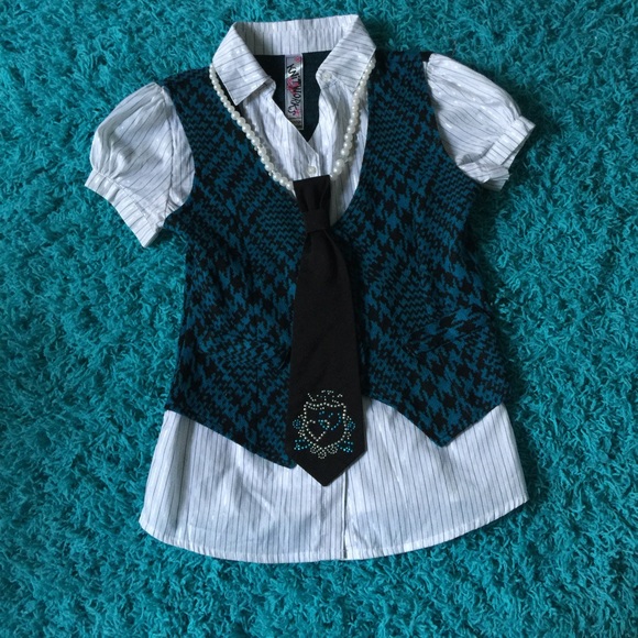 Turquoise Vest Shirt ✨