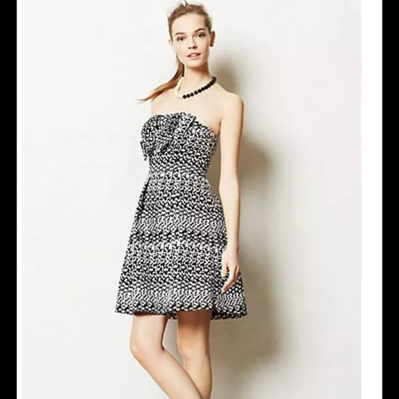 ANTHROPOLOGIE EVA FRANCO TINSELED JACQUARD DRESS