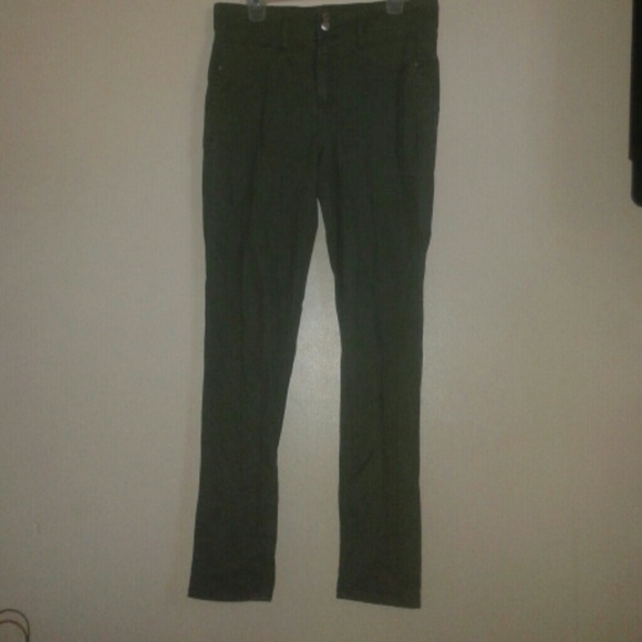 Army Green High Waisted Pants