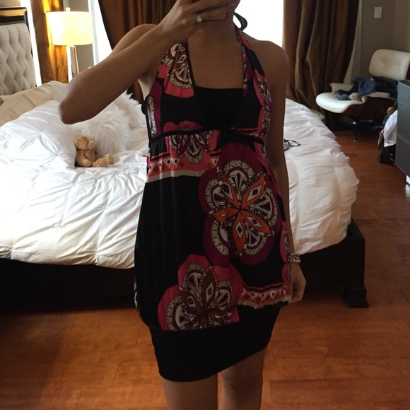 Bebe pink floral dress like new