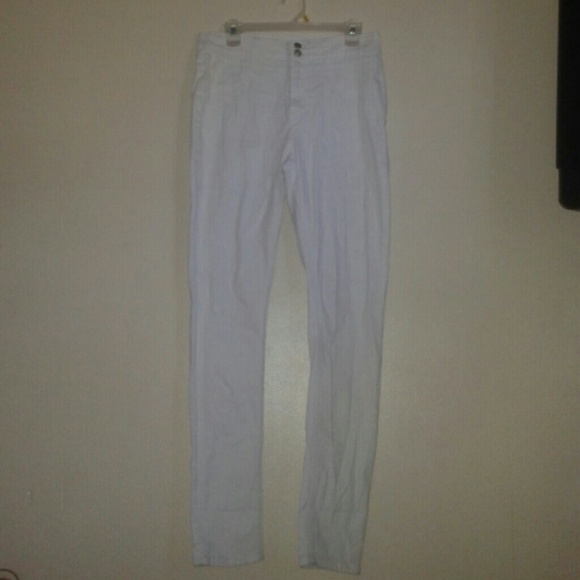White High Waisted Pants