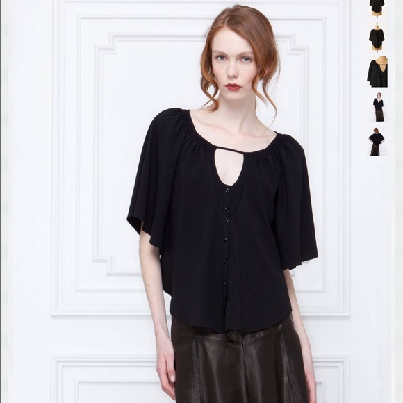 Leifsdottir for Anthropologie black blouse