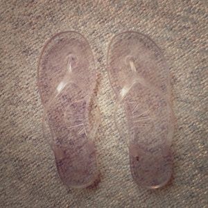 Jcrew clear plastic jelly flip flops!!! Jellies!!