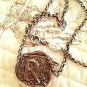 Catherine Popesco "R" initial necklace