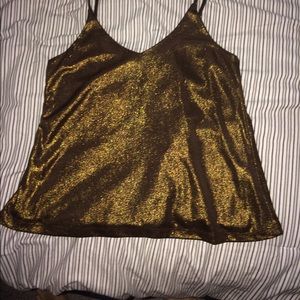 Gold crop top