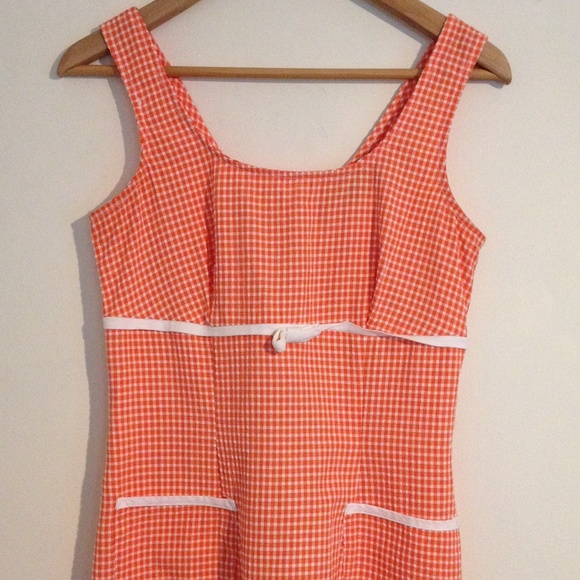 💛SOLD💛 90s gingham mod dress vintage retro - Picture 2 of 4