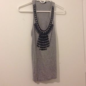 **moving sale**beaded neckline tank