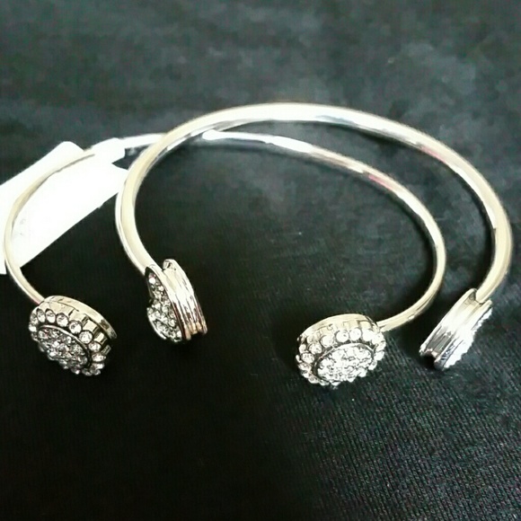 Pave bangle set 2pcs - Picture 2 of 4