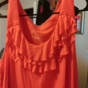 Lane Bryant ruffle neck tank
