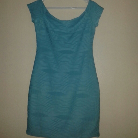 Blue Form Fitting Dress
