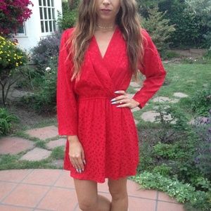 Red silk dress from Shareen Vintage