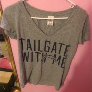 PINK VS chargers v neck