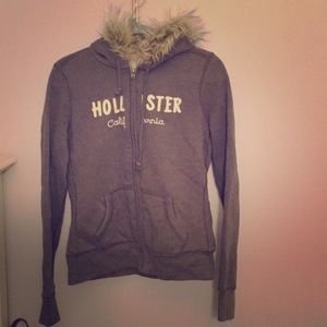 Hollister Fur Zip Hoodie