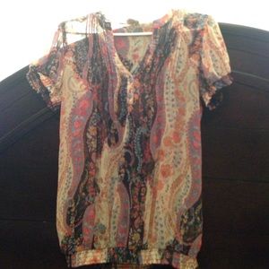Multi colored, paisley top