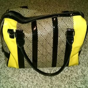 Yellow, nylon purse