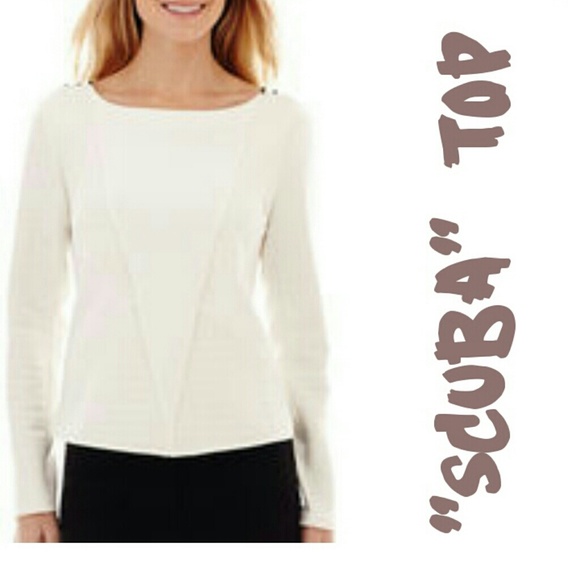 Worthington Tops - Quilted Scuba Top