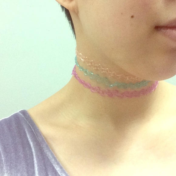 Pastel jelly 90s chokers