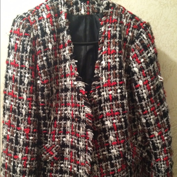 Blazer. Multi color. Size 16. One button.