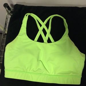 Green lulu lemon energy bra size 6