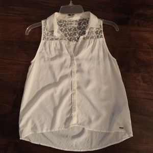 Abercrombie  white sleeveless blouse
