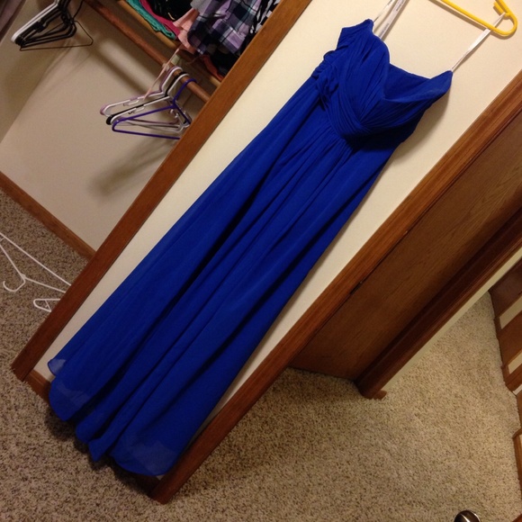 David's bridal blue dress style f15555 sweetheart