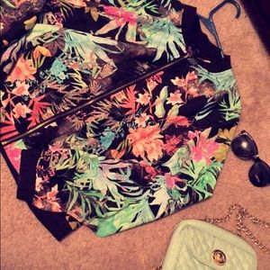 Floral windbreaker