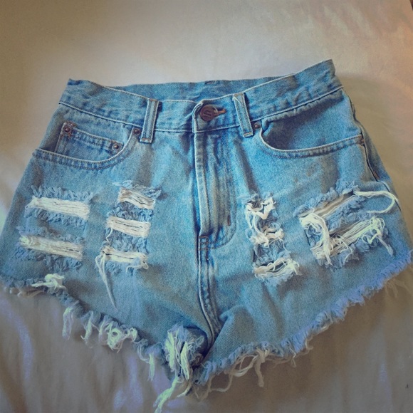 Vintage high rise denim shorts