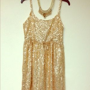 Gold Sequin Dress