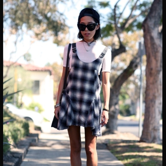 UNIF monochrome plaid detention dress