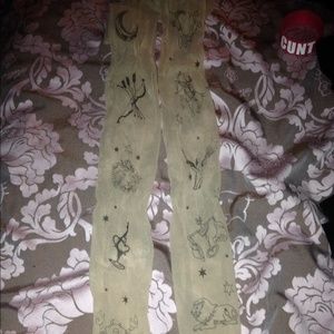 Astrology Sign nude tights