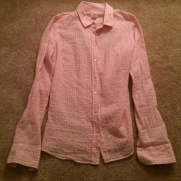 Pink gingham shirt
