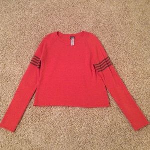 Patagonia Sweater in Red with Brown Stripes